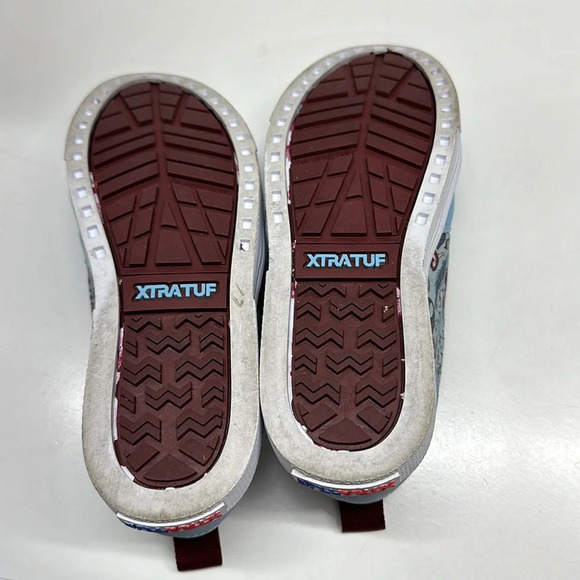 Xtratuf Deck Shoes Slip On Sneakers Laceless Sharkbyte Mermaid Blue Size 7 - Picture 8 of 10